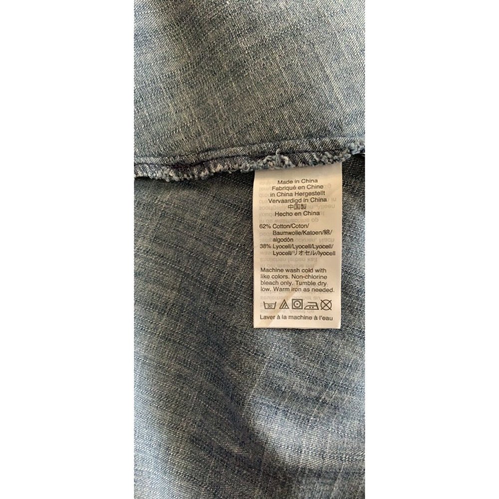 Madewell Wrap Dress Blue Chambray Size XS New NWT Short Sleeve RARE HTF - Picture 7 of 8